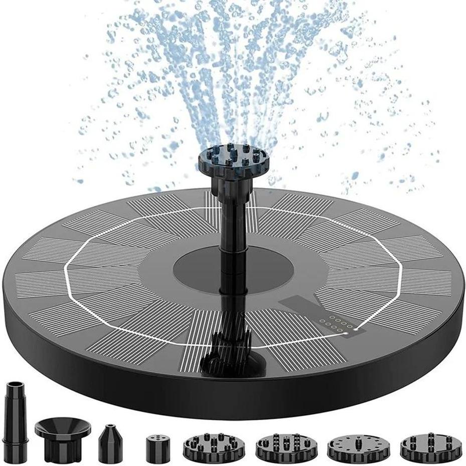 Smart Garden Ornaments - แหล่งน้ำ น้ำพุน้ำแสงอาทิตย์ขนาดเล็ก สระว่ายน้ำตกตกตกแต่งสวน น้ำอาบน้ำนก กลางแจ้ง น้ำพุพลังงานแสงอาทิตย์ลอย