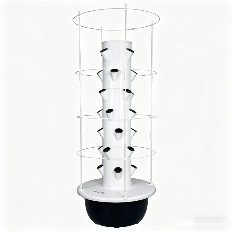 Smart Garden Tower - หอปลูกผักแนวตั้ง 5 ชั้นแบบไฮโดรโปนิกส์ ยี่ห้อ Spacetree พร้อมโครงปลูกแบบ