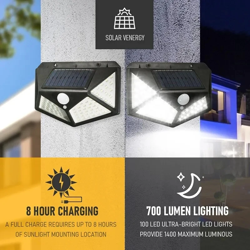 Smart Garden Ornaments - 100Led มัลติฟังก์ชั่นโคมไฟพลังงานแสงอาทิตย์ตกแต่งสวนกลางแจ้งพลังงานแสงอาทิตย์กันน้ําแสงแดดขับเคลื่อน Spotlight พร้อม Motion Sensor