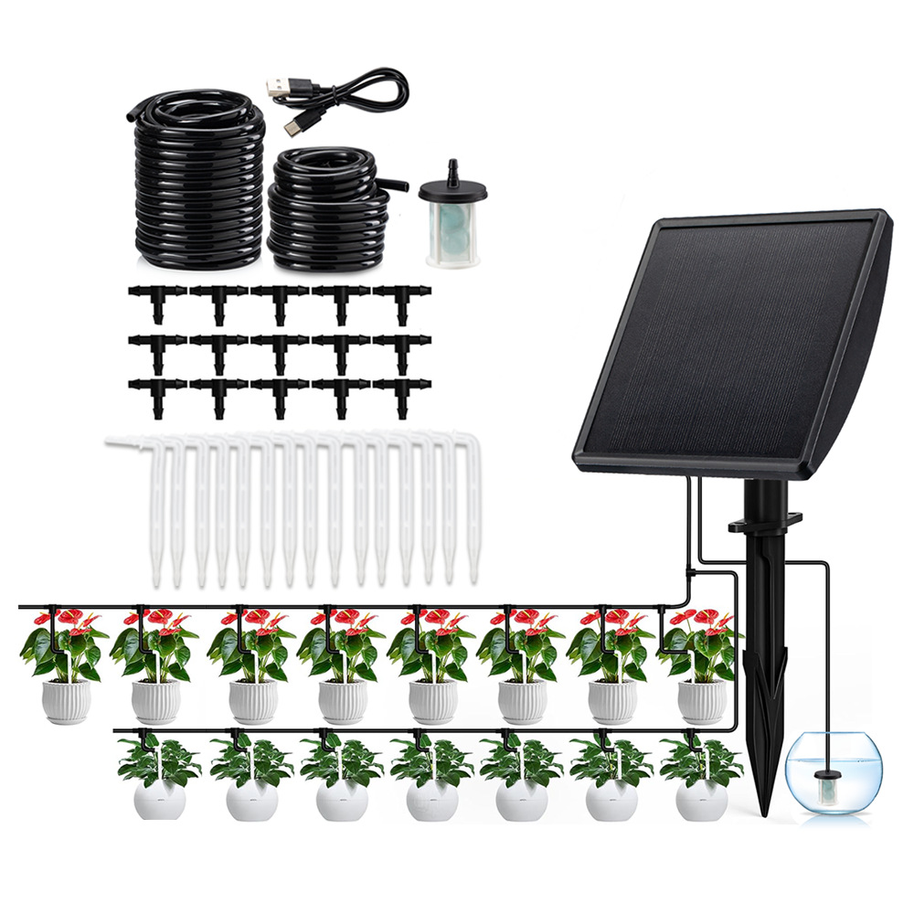 Smart Garden Click And Grow - ระบบชลประทานพลังงานแสงอาทิตย์ ปั๊มน้ำอัจฉริยะ ระบบน้ำหยดอัตโนมัติอัจฉริยะ สำหรับสวน บ้าน กระถางต้นไม้
