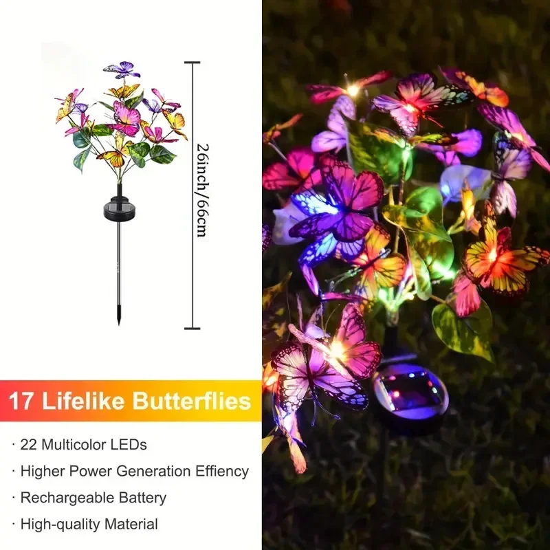 พลังงานแสงอาทิตย์ LED สวนผีเสื - Smart Garden Ornaments บทวิจารณ์และราคา