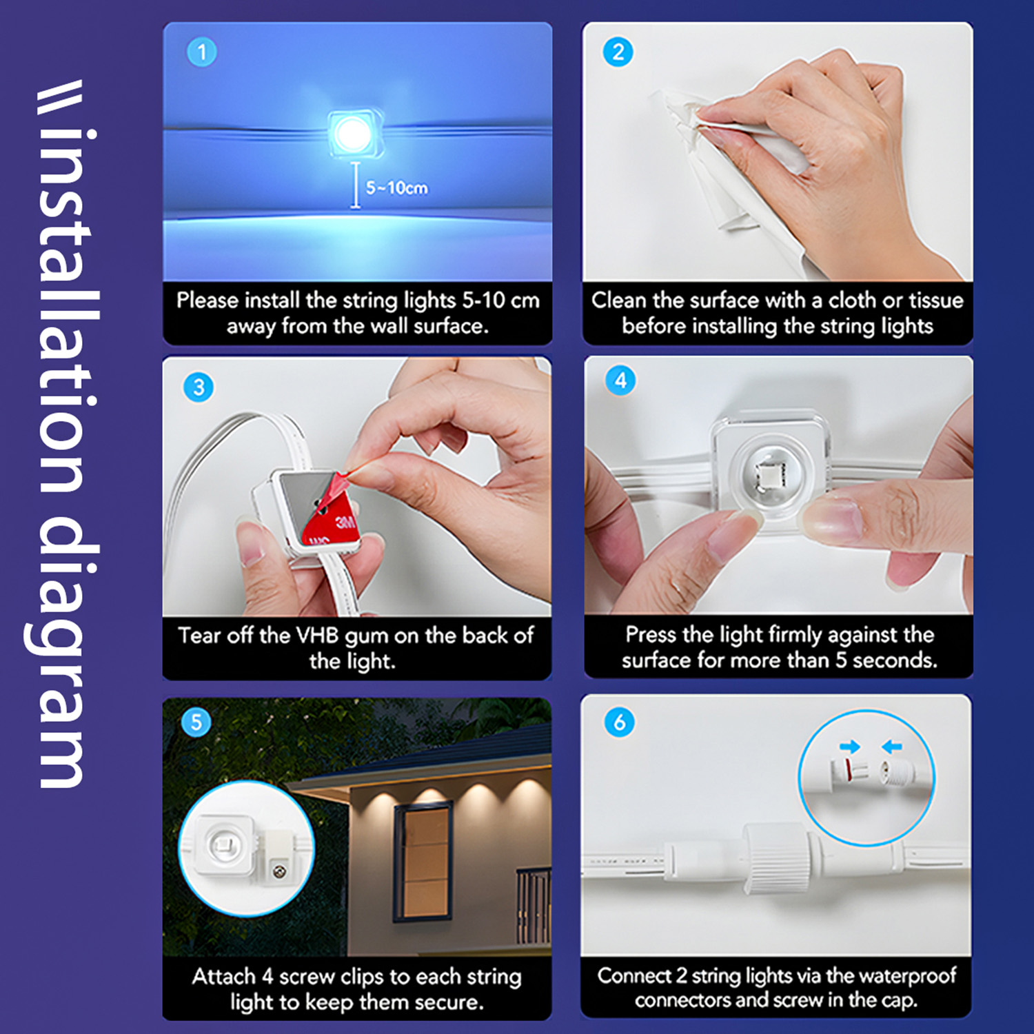 ไฟประดับระเบียง 10 ม./15 ม./30 - Smart Garden Led Lights บทวิจารณ์และราคา