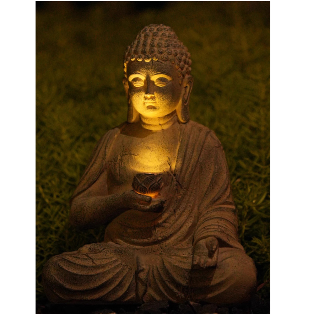 เรซิ่นพลังงานแสงอาทิตย์พระพุทธ - Smart Garden Ornaments บทวิจารณ์และราคา