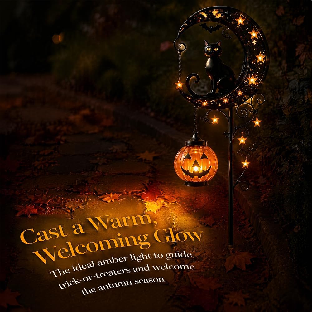 ไฟประดับสวนรูปแมวดำและฟักทองสำ - Smart Garden Ornaments บทวิจารณ์และราคา