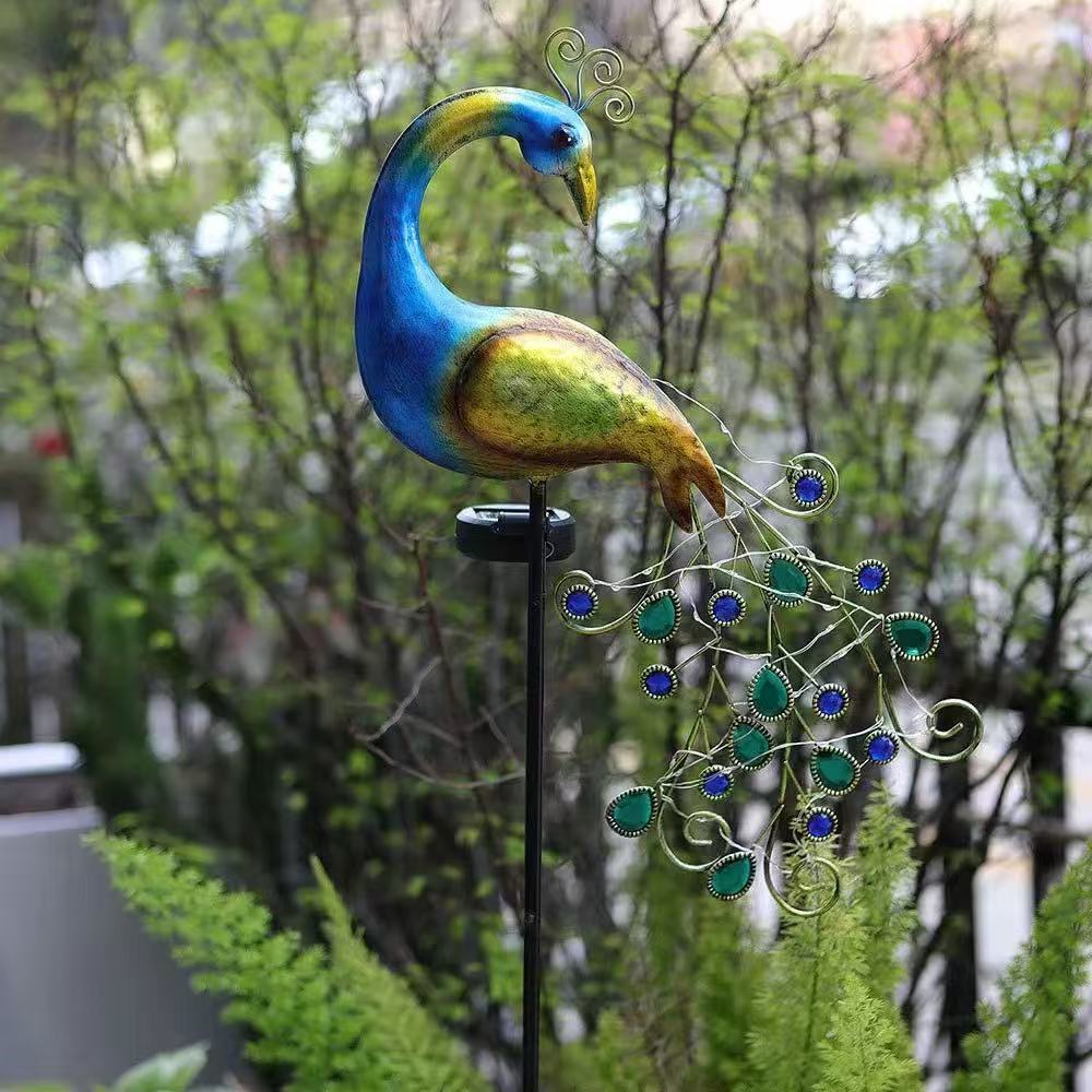 โคมไฟพลังงานแสงอาทิตย์รูปนกยูง - Smart Garden Ornaments บทวิจารณ์และราคา