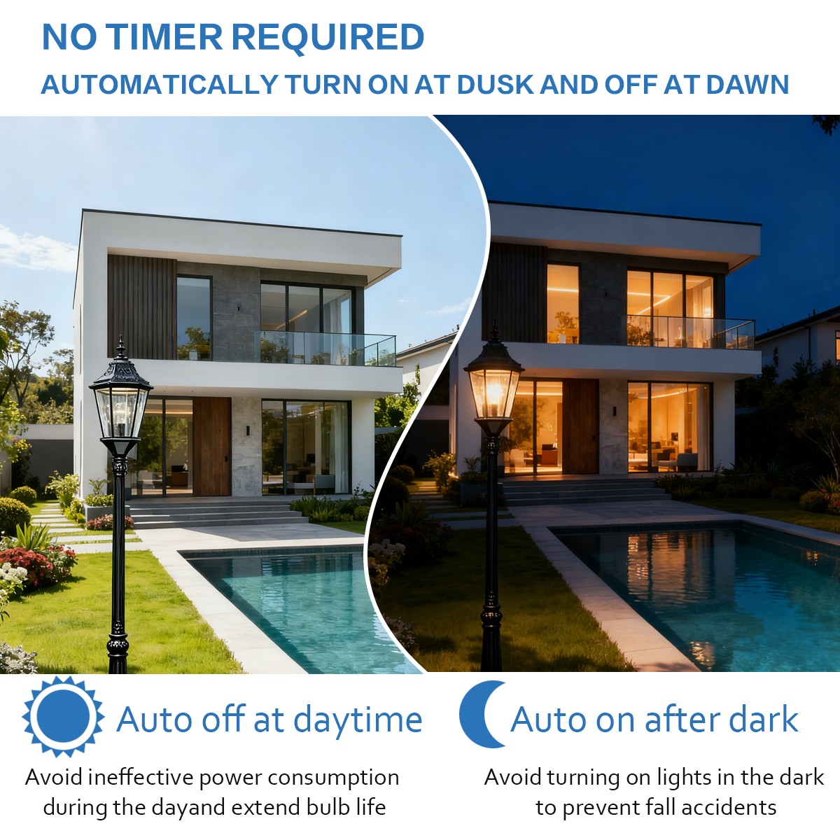 หลอดไฟ LED อัตโนมัติเปิด-ปิด 1 - Smart Garden Led Lights บทวิจารณ์และราคา